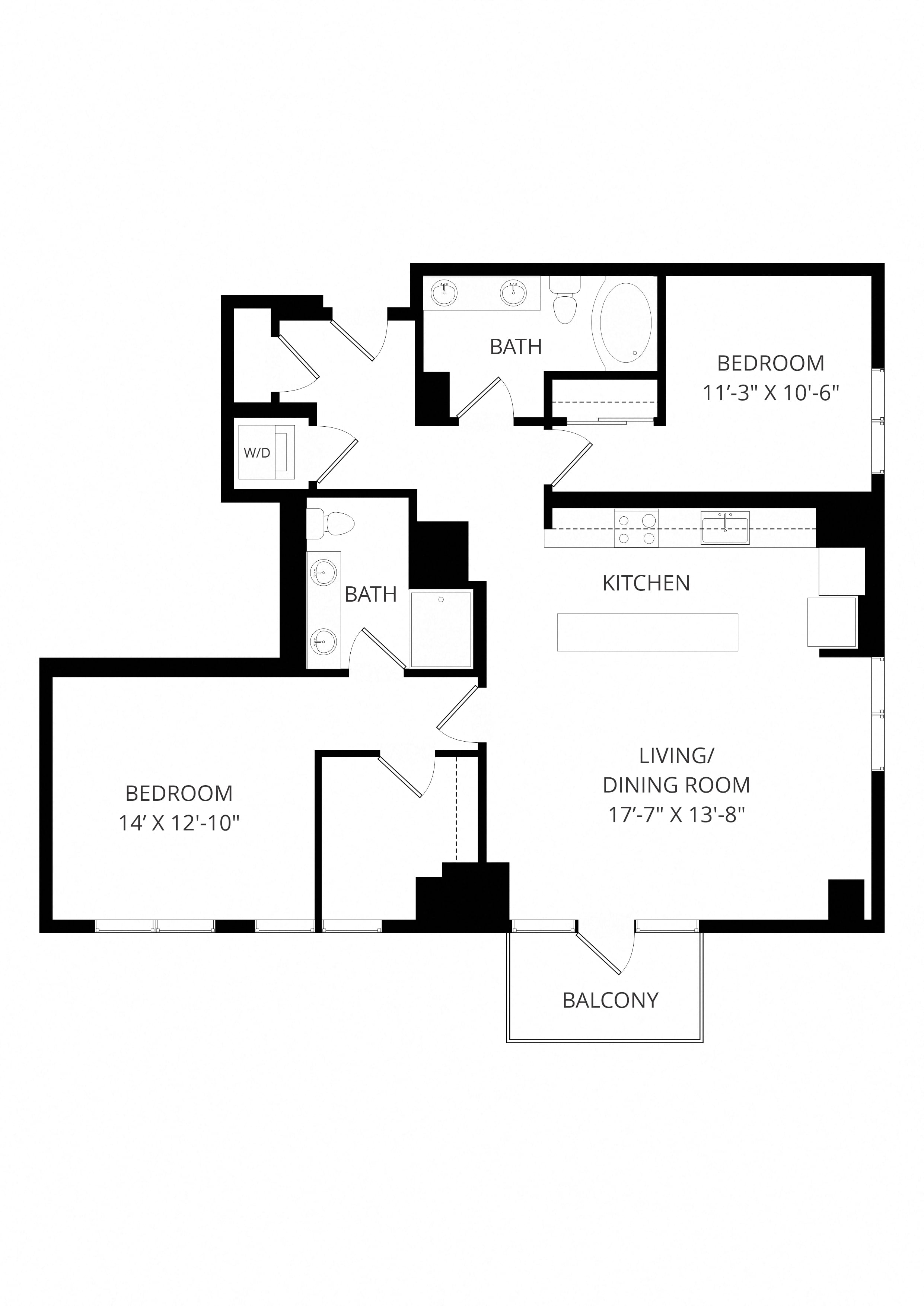 2x2p C9 floor plan